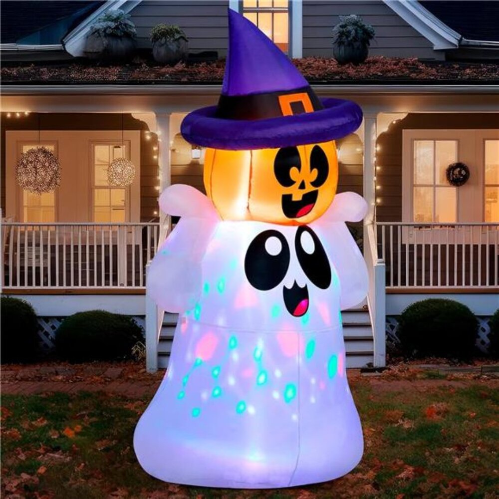 5 FT Tall Halloween Inflatable Outdoor Decor, Blow Up Yard Decoration
